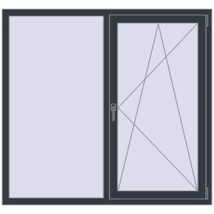 Купити Вікна 1500x1400 мм REHAU Brillant-Design ANTHRACITE_GREY_STRUKTURAL з двох сторін