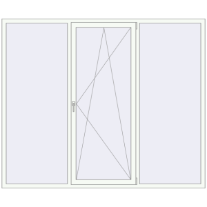 Купити Вікна 2400x2000 мм REHAU SYNEGO MD Білий (RAL 9016) з двох сторін