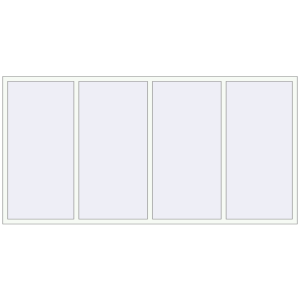 Купити Вікна 3000x1500 мм Altest Pony 375 RAL 9016 Traffic white з двох сторін