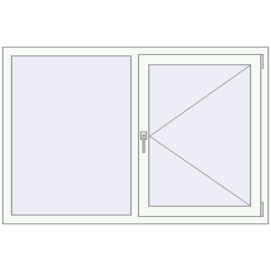 Купити Вікна 1500x1000 мм REHAU Euro 70 Білий (RAL 9016) з двох сторін