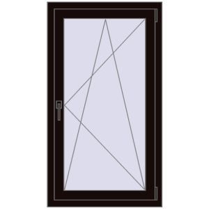 Купити Вікна 700x1250 мм REHAU Euro 60 BLACK_BROWN з двох сторін