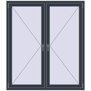 Купити Вікна 1400x1600 мм REHAU SYNEGO MD ANTHRACITE_GREY_STRUKTURAL з двох сторін