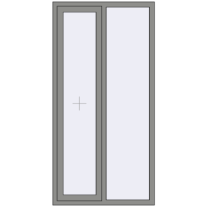 Купити Вікна 1000x2000 мм Altest Pony 375 RAL 9007 Grey aluminium з двох сторін