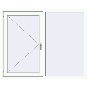Купити Вікна 1350x1100 мм REHAU Euro 60 Білий (RAL 9016) з двох сторін