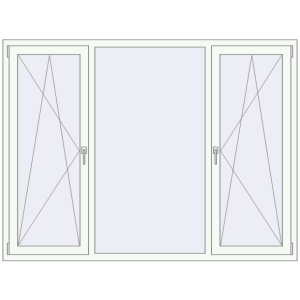 Купити Вікна 2000x1500 мм REHAU Brillant-Design Білий (RAL 9016) з двох сторін