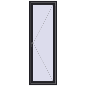 Купити Вікна 700x2100 мм REHAU SYNEGO MD BLACK_ULTI-MATT з двох сторін