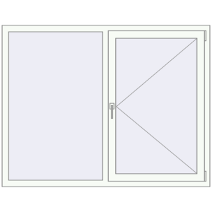 Купити Вікна 1610x1250 мм REHAU Brillant-Design Білий (RAL 9016) з двох сторін