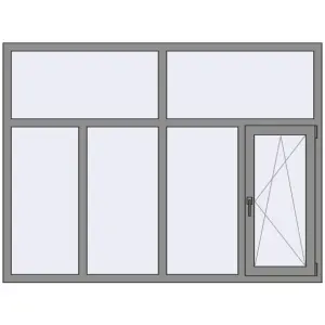 Купити Вікна 2000x1500 мм Altest Pony 375 RAL 9007 Grey aluminium з двох сторін