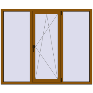 Купити Вікна 1750x1450 мм REHAU Euro 60 GOLDEN OAK з двох сторін