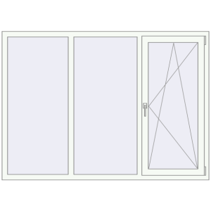 Купити Вікна 1900x1350 мм REHAU Euro 60 Білий (RAL 9016) з двох сторін