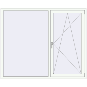 Купити Вікна 1750x1450 мм REHAU Brillant-Design Білий (RAL 9016) з двох сторін