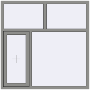 Купити Вікна 1500x1500 мм Altest Pony 375 RAL 9007 Grey aluminium з двох сторін