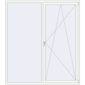 Металопластикове вікно 2000x2250 мм Двостулкове (комплектація: Оптимальна). Вид зсередини Купити Вікна 2000x2250 мм REHAU Euro 60