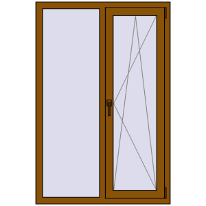 Купити Вікна 1000x1500 мм REHAU Euro 70 GOLDEN OAK з двох сторін
