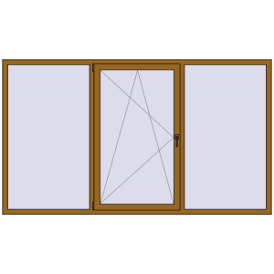 Купити Вікна 2600x1500 мм REHAU Brillant-Design LIGHT_OAK з двох сторін