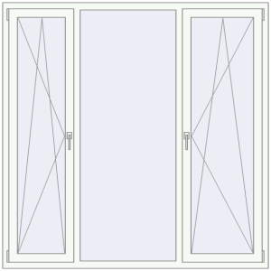 Купити Вікна 1800x1800 мм REHAU Brillant-Design Білий (RAL 9016) з двох сторін