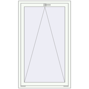 Металопластикове вікно 900x1500 мм Одностулкове (комплектація: За замовчуванням). Вид зсередини Купити Вікна 900x1500 мм REHAU Euro 70 Білий (RAL 9016) з двох сторін