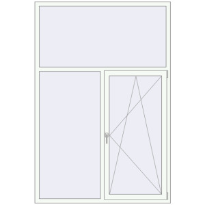Купити Вікна 1550x2300 мм REHAU SYNEGO MD Білий (RAL 9016) з двох сторін
