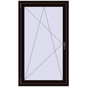 Купити Вікна 850x1440 мм REHAU Euro 60 BLACK_BROWN з двох сторін
