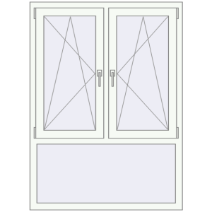 Купити Вікна 1100x1500 мм REHAU Brillant-Design Білий (RAL 9016) з двох сторін