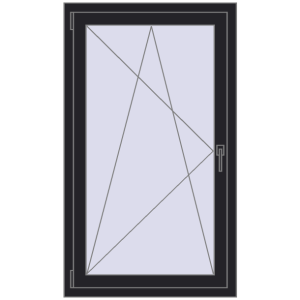 Купити Вікна 780x1330 мм REHAU Brillant-Design BLACK_ULTI-MATT з двох сторін
