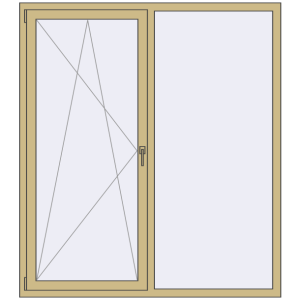 Купити Вікна 1600x1800 мм Altest Pony 375 RAL 1000 Green beige з двох сторін