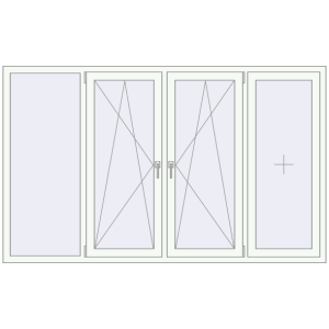 Купити Вікна 2300x1400 мм REHAU Euro 70 Білий (RAL 9016) з двох сторін