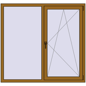 Купити Вікна 1500x1400 мм REHAU Euro 70 LIGHT_OAK з двох сторін