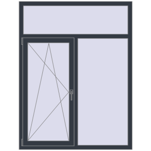 Купити Вікна 1300x1700 мм REHAU SYNEGO MD ANTHRACITE_GREY_STRUKTURAL з двох сторін