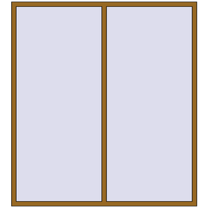 Металопластикове вікно 2000x2200 мм Двостулкове (комплектація: Базова). Вид зсередини Купити Вікна 2000x2200 мм REHAU Brillant-Design LIGHT_OAK з двох сторін