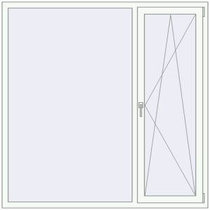 Купити Вікна 1700x1700 мм REHAU Brillant-Design Білий (RAL 9016) з двох сторін