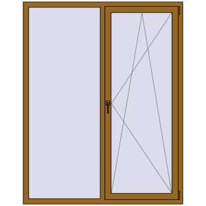 Купити Вікна 1500x1900 мм REHAU SYNEGO MD LIGHT_OAK з двох сторін