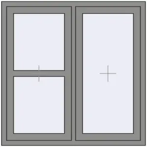 Купити Вікна 1200x1200 мм Altest Pony 375 RAL 9007 Grey aluminium з двох сторін