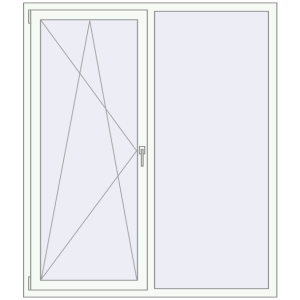 Купити Вікна 1500x1740 мм REHAU Euro 70 Білий (RAL 9016) з двох сторін