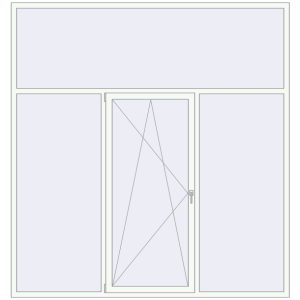 Купити Вікна 2549x2700 мм REHAU Brillant-Design Білий (RAL 9016) з двох сторін