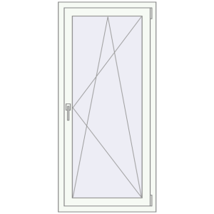 Металопластикове вікно 720x1500 мм Одностулкове (комплектація: За замовчуванням). Вид зсередини Купити Вікна 720x1500 мм REHAU SYNEGO MD Білий (RAL 9016) з двох сторін