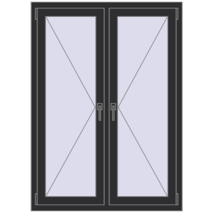 Купити Вікна 1050x1450 мм REHAU Euro 70 ANTHRACITE_GREY_GLATT з двох сторін