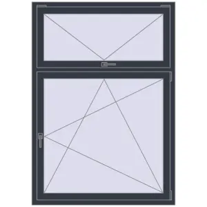 Купити Вікна 1200x1700 мм REHAU Brillant-Design ANTHRACITE_GREY_STRUKTURAL з двох сторін