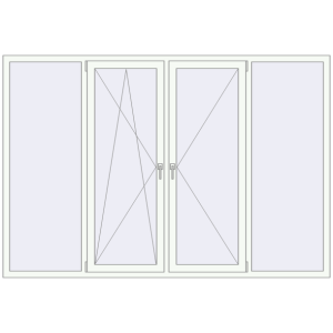 Купити Вікна 2500x1700 мм REHAU SYNEGO MD Білий (RAL 9016) з двох сторін