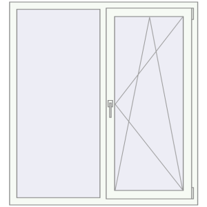 Купити Вікна 1300x1400 мм REHAU Euro 70 Білий (RAL 9016) з двох сторін