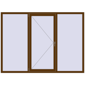 Купити Вікна 2200x1600 мм REHAU Euro 70 WALNUT з двох сторін
