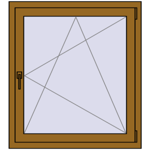 Купити Вікна 900x1000 мм REHAU SYNEGO MD LIGHT_OAK з двох сторін