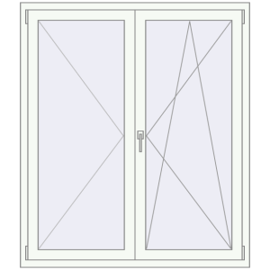 Купити Вікна 1300x1500 мм REHAU Brillant-Design Білий (RAL 9016) з двох сторін