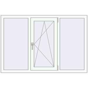 Купити Вікна 1500x1000 мм REHAU Brillant-Design Білий (RAL 9016) з двох сторін
