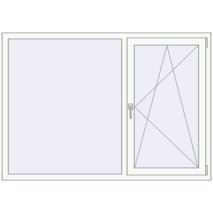 Купити Вікна 1700x1200 мм REHAU Brillant-Design Білий (RAL 9016) з двох сторін