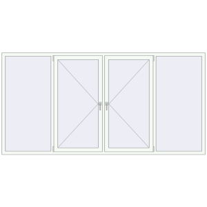 Купити Вікна 3000x1500 мм REHAU Euro 60 Білий (RAL 9016) з двох сторін