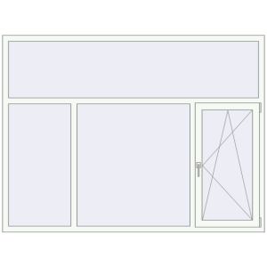 Купити Вікна 2200x1650 мм REHAU Brillant-Design Білий (RAL 9016) з двох сторін