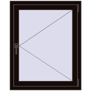 Купити Вікна 800x1000 мм REHAU Euro 60 BLACK_BROWN з двох сторін