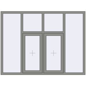 Купити Вікна 2000x1500 мм Altest Pony 375 RAL 9007 Grey aluminium з двох сторін