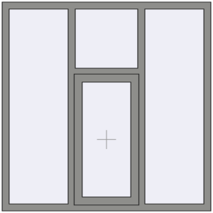 Купити Вікна 1500x1500 мм Altest Pony 375 RAL 9007 Grey aluminium з двох сторін